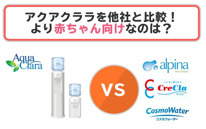 アクアクララを他社と比較!より赤ちゃん向けなのは?