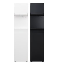 東京ガスのウォーターサーバー famfit2(ホワイトとブラックの2色)。お水ボトル下置きモデル